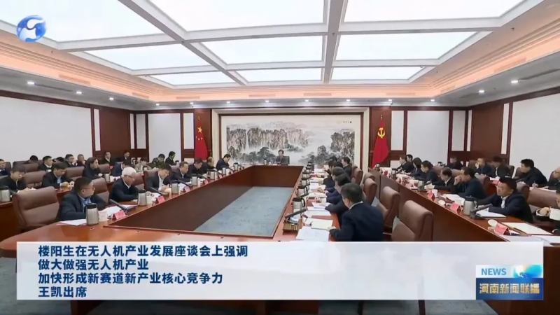 樓陽生主持召開無人機(jī)產(chǎn)業(yè)發(fā)展座談會(huì) 獵鷹董事長(zhǎng)張萬民作書面發(fā)言